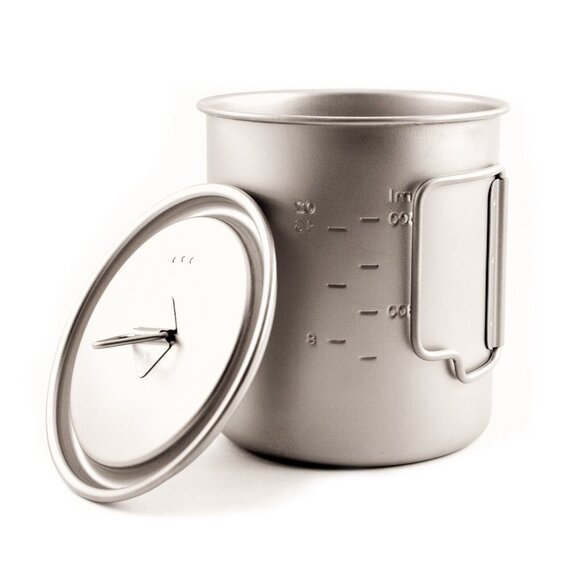 CE 2-Piece Titanium Cookware Set Mug 15oz 450ml + 25oz 750ml Cup‎ Mug Ultralight - Picture 7 of 8